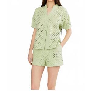 NEW DÈLUC strauss blouse in green